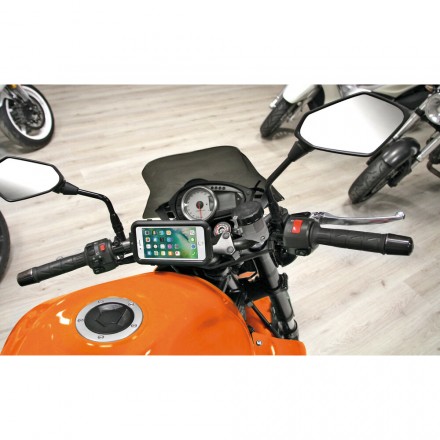 COMPATIBILE CON TM MOTO SMM 125 CUSTODIA RIGIDA PORTA TELEPASS OPTI CASE +  ATTACCO FISSO PER MANUBRIO MOTO DA 16 A 32MM TUTTO LAMPA : : Auto  e Moto